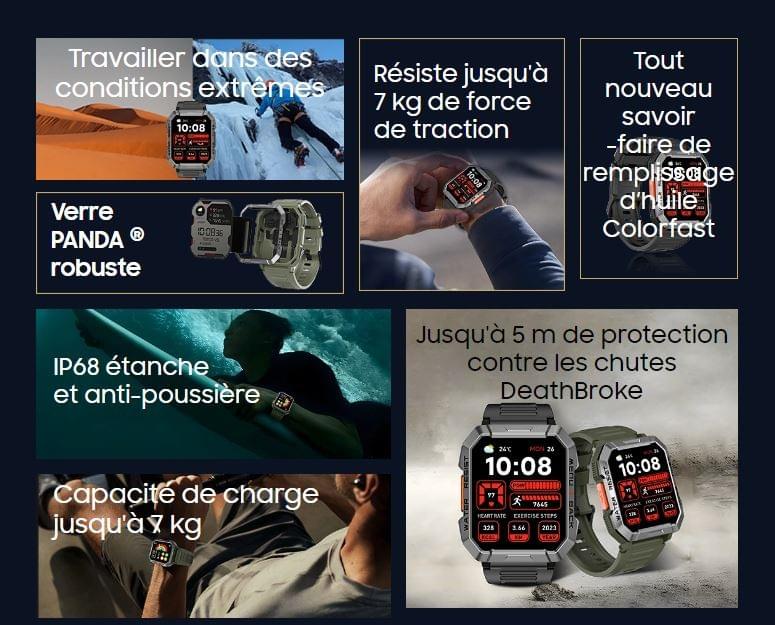 MONTRE CONNECTEE BLACKVIEW W60 2.01 IP68 + LIVRAISON DISPO RE