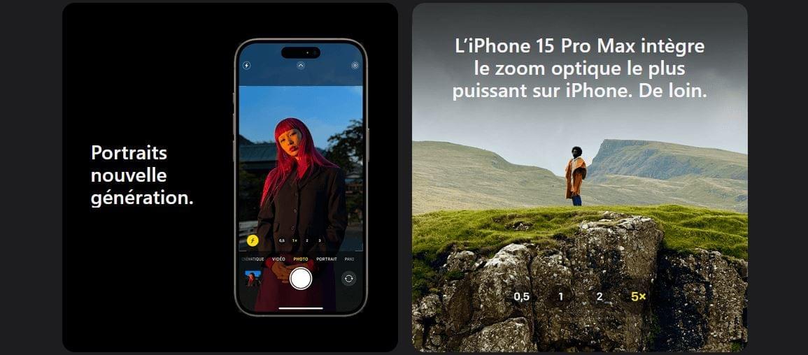 iPHONE 15 PRO MAX OLED 5G 256GO + FRAIS D'ENVOIE INCLUS MAO