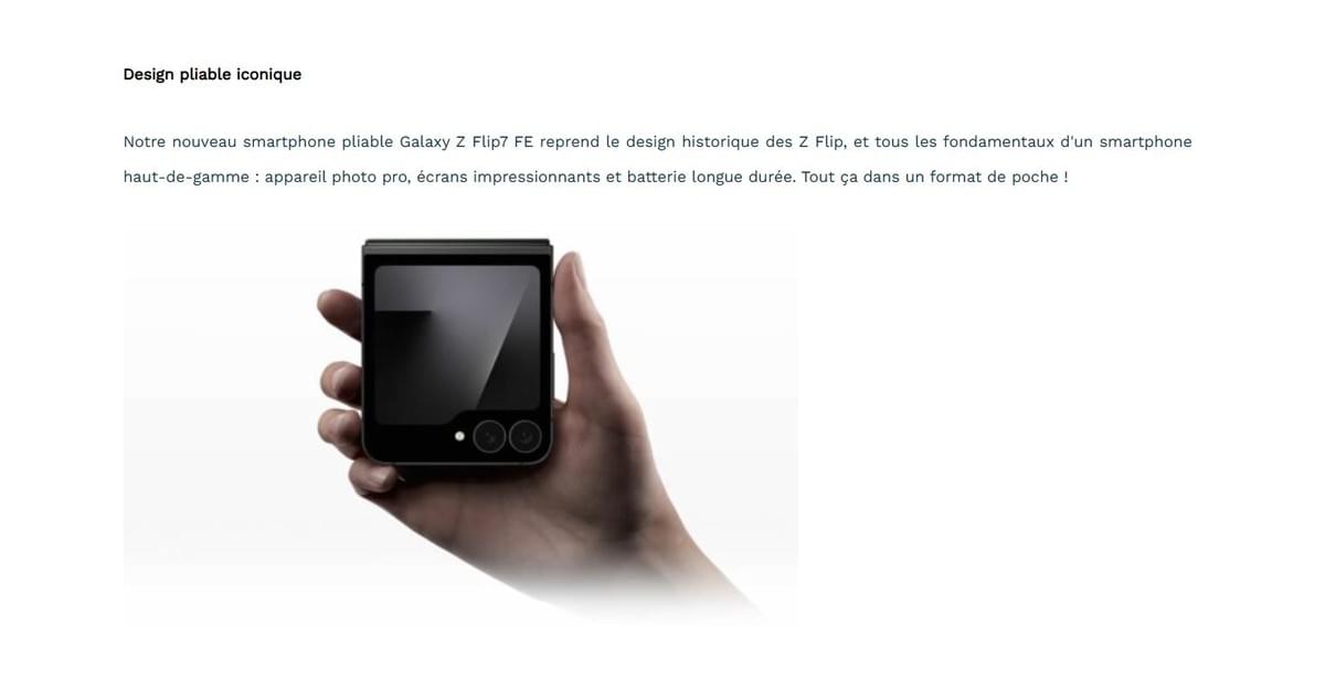SAMSUNG GALAXY Z FLIP 7 FE 6.7