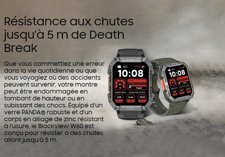 MONTRE CONNECTEE BLACKVIEW W60 2.01 IP68 + LIVRAISON DISPO RE