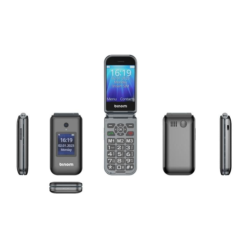 GSM BINOM X3 SENIOR FLIP PHONE 2.8