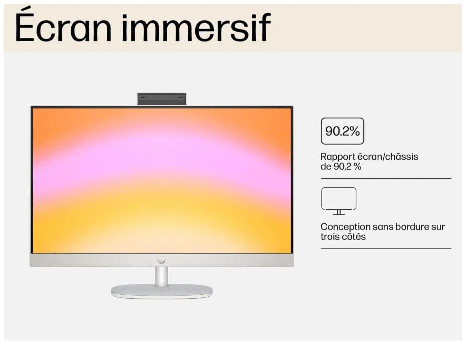 PC AIO HP 27-CR0041NF + GARANTIE GOLD 16/1000GO RYZEN 7 UHD RE