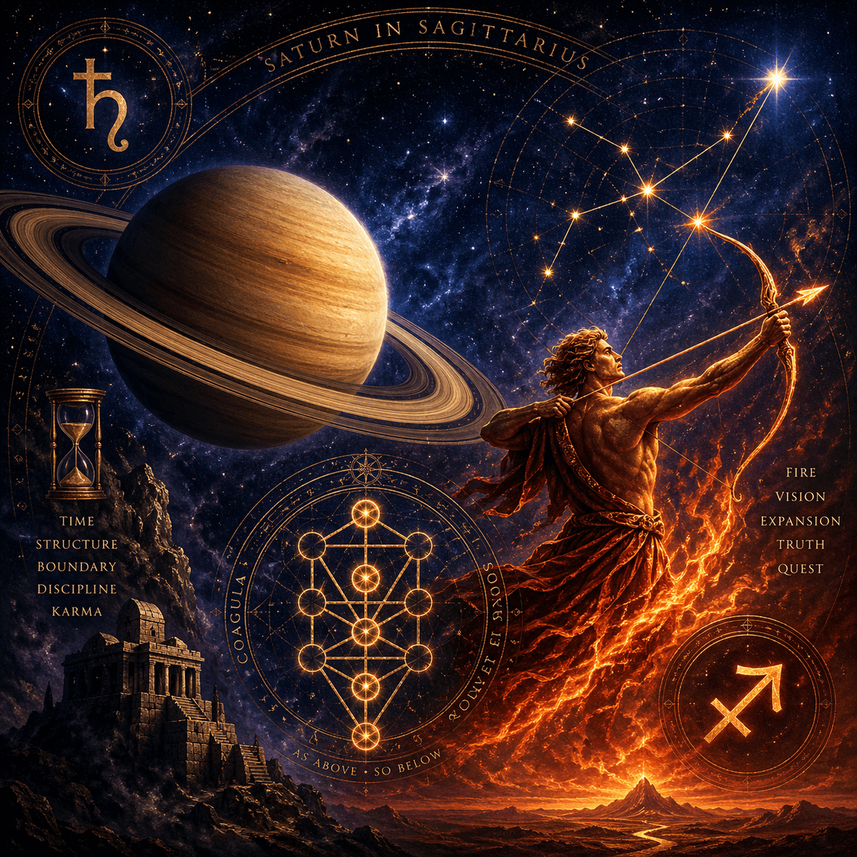 Saturn in Sagittarius imagery