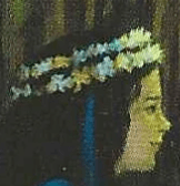 Daisy crown imagery of the  2 of cups Triple Goddess Tarot