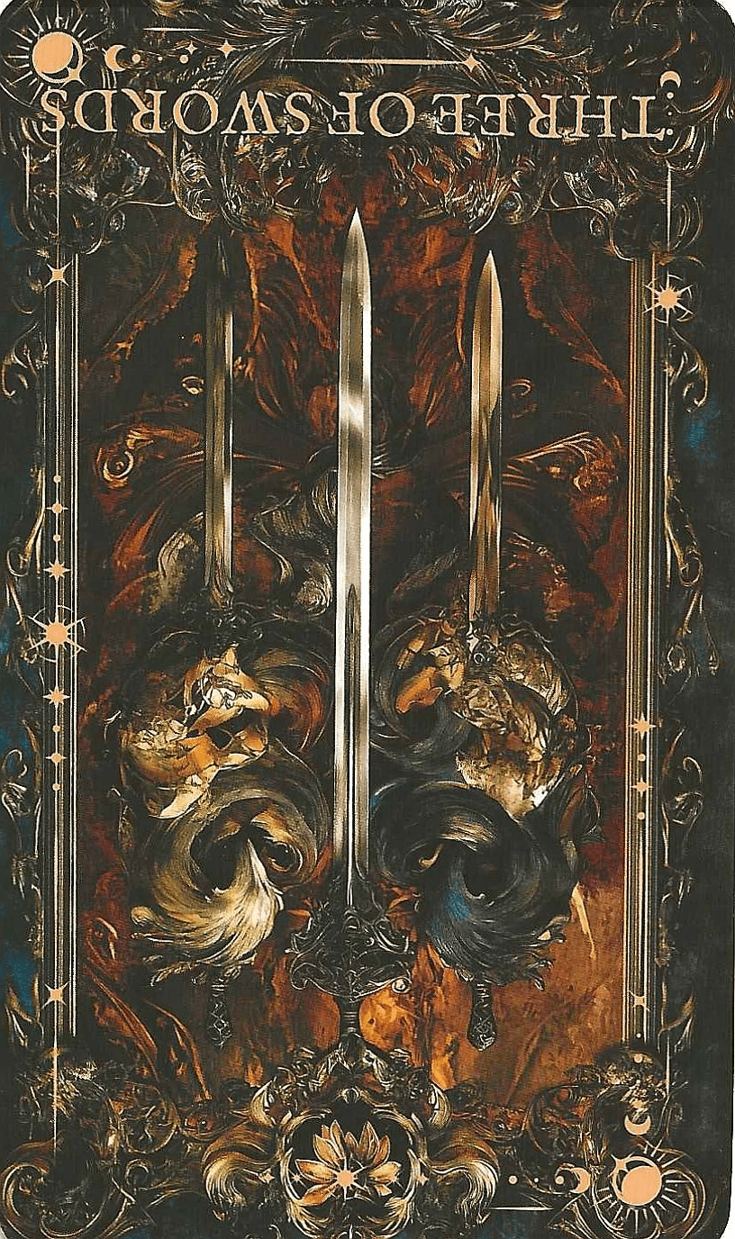 Three of Swords-The Arcane Tarot reversed