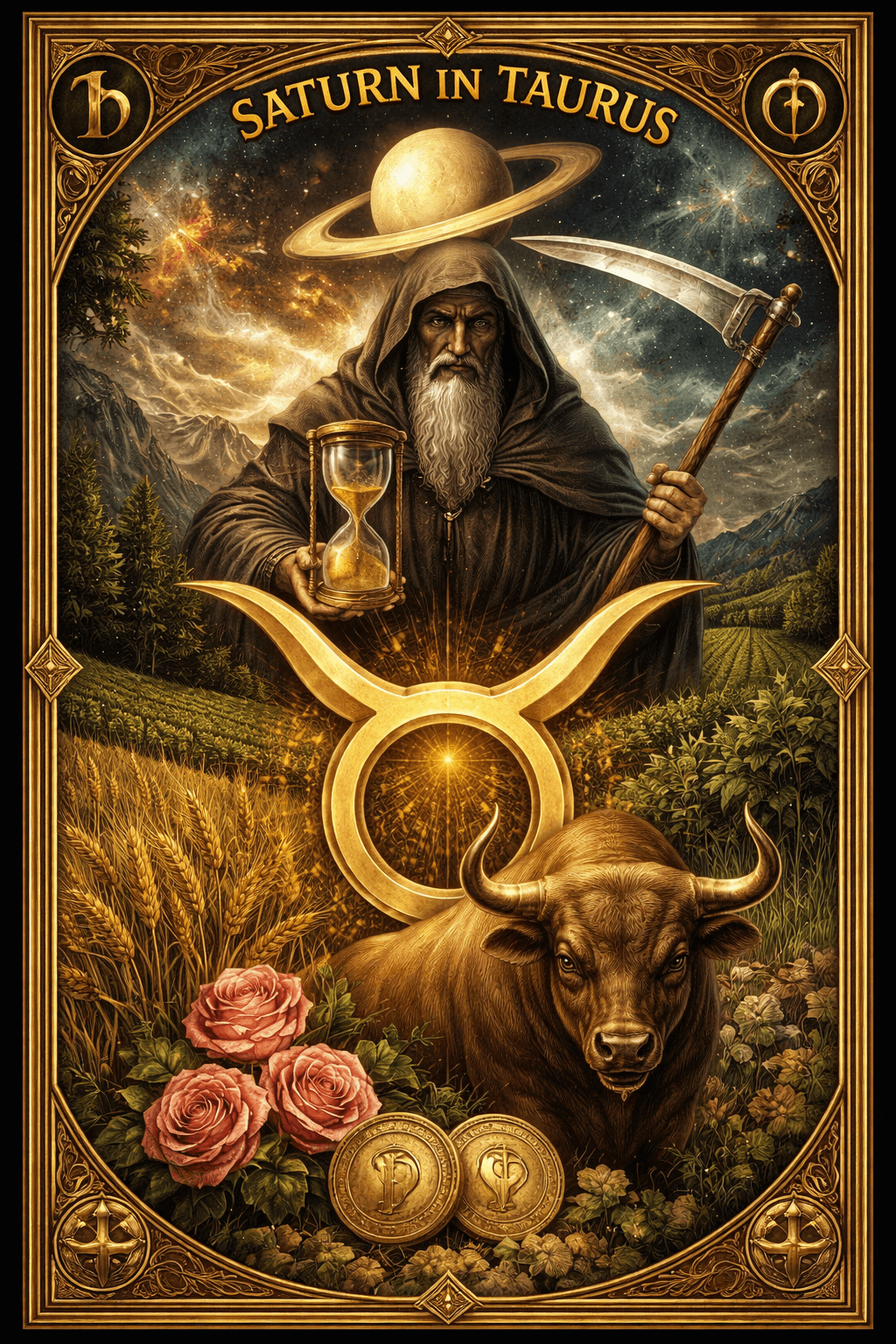 Saturn in the house of Taurus imagery