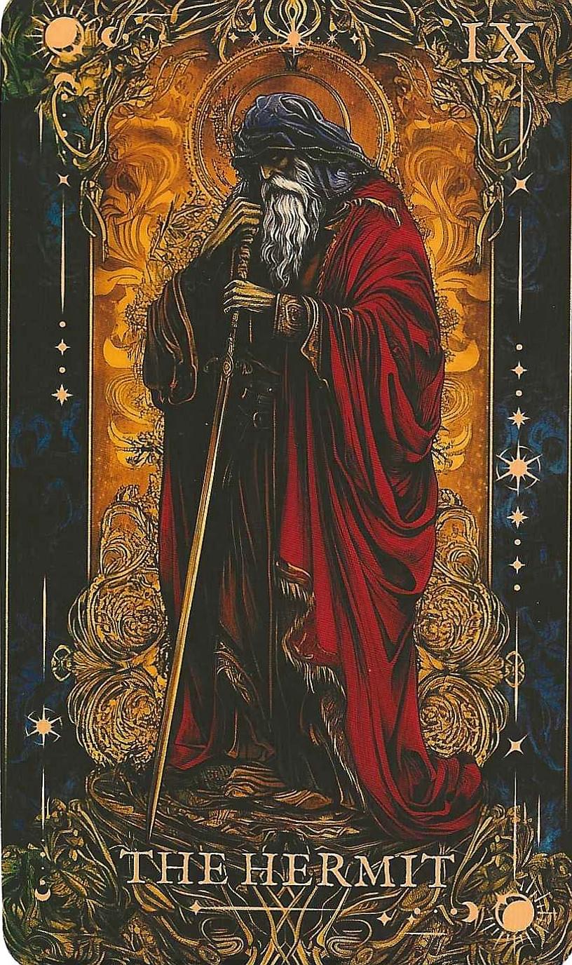 The Arcane Tarot- Key 9- Tarot Card imagery
