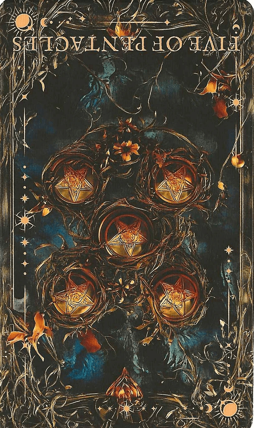 Five of Pentacles- Reversed- The Arcane Tarot