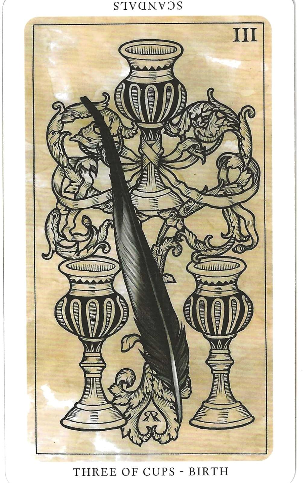 Daily Western Hermetic Tarot card comparisons critique. This month: Medieval Feathers  Tarot and Thoth.