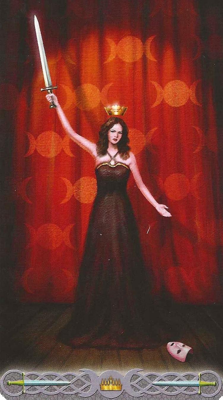Triple Goddess Tarot- Queen of Swords