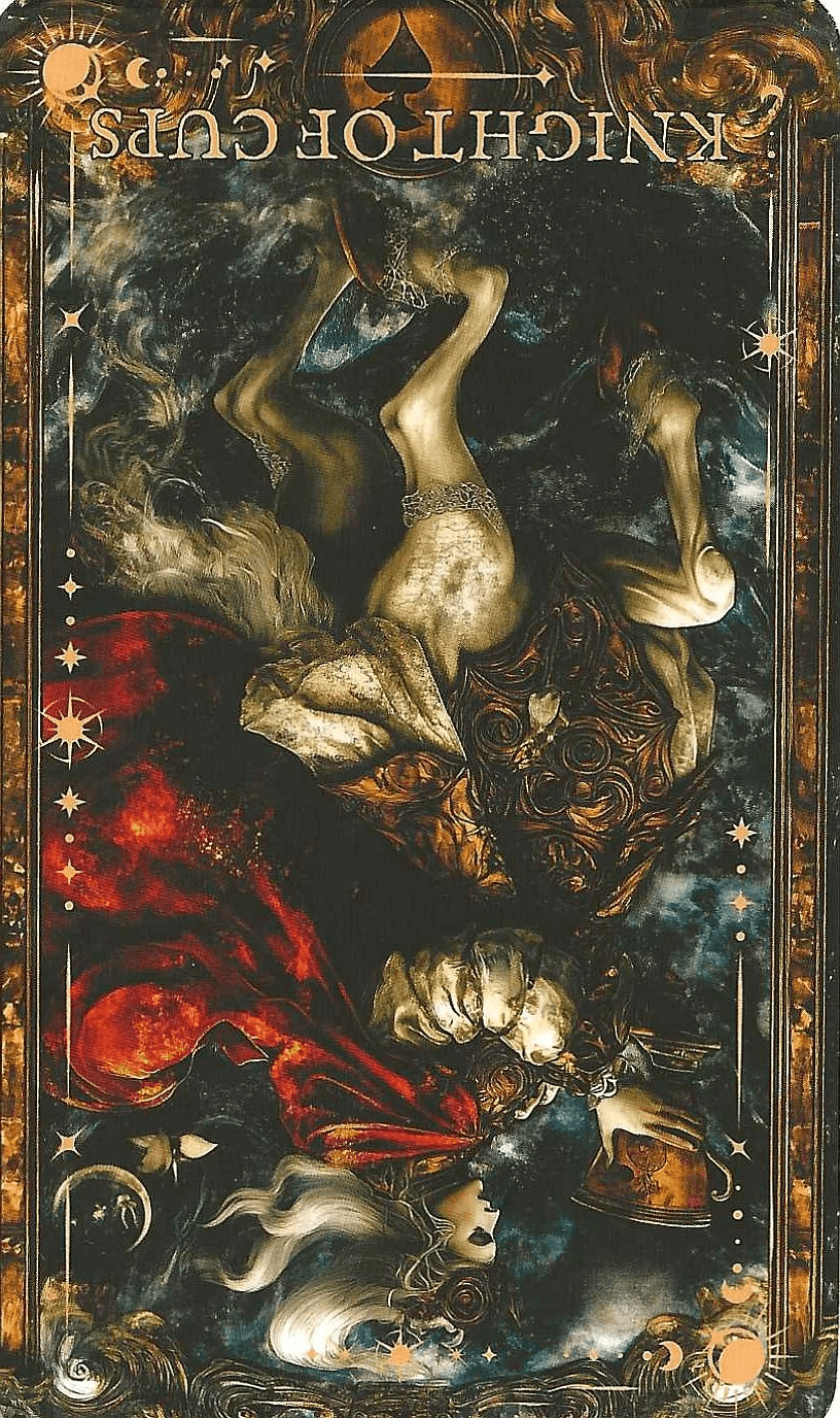 Knight of Cups - inverted/reversed imagery -The Arcane Tarot