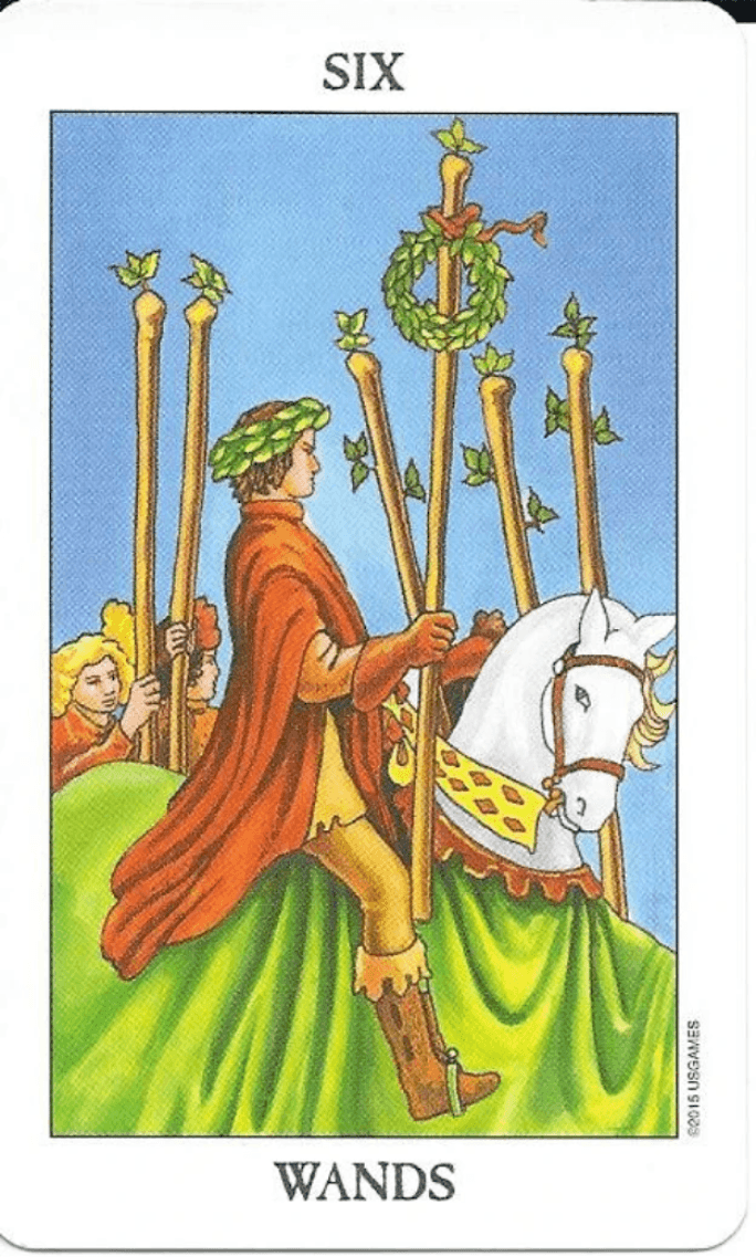 The Rider-Waite-Smith 6 of Wands-victory imagery