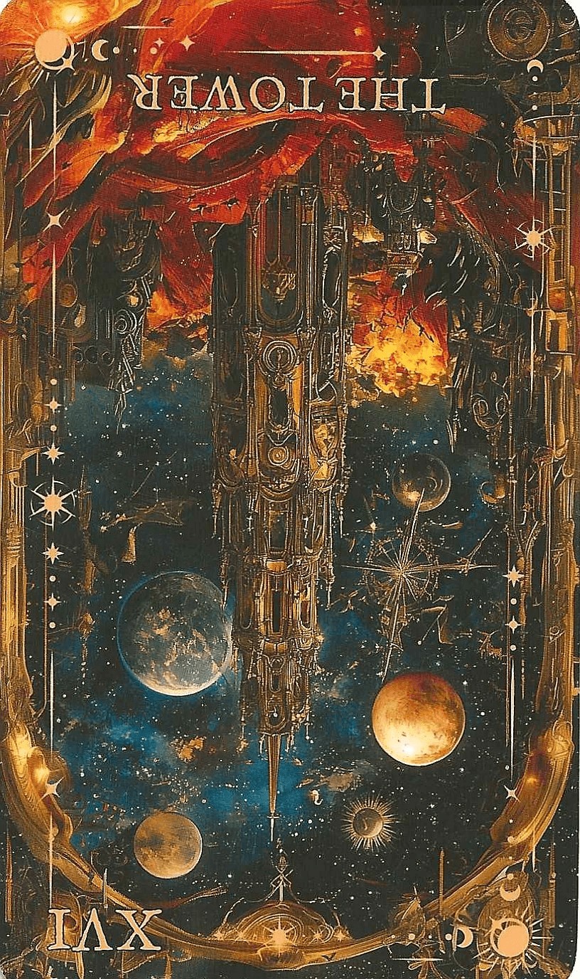 The Arcane Tarot-key 16- The Tower inverted
