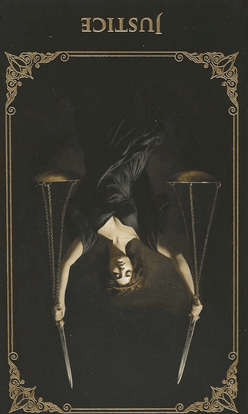 JUstice-Key 8-The Baroque tarot-reversed image