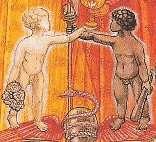 Lover Twins- joy an playfulness- Thoth Tarot