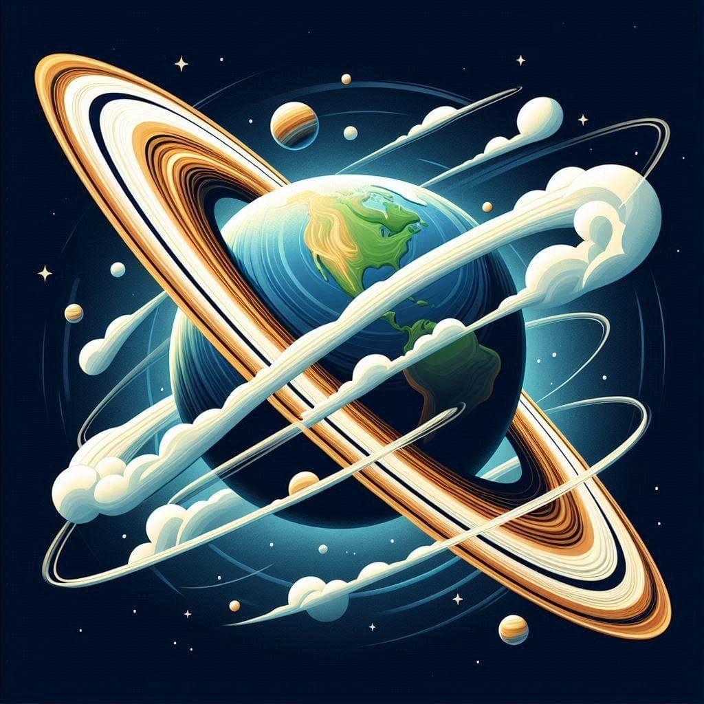 Saturn and earth symbology