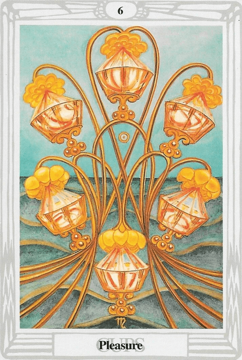 Thoth Tarot 6 of Cups-Pleasure