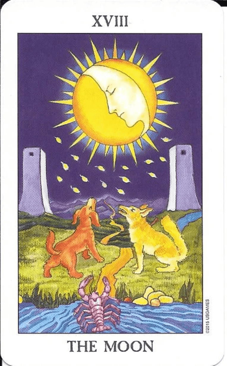 The Moon- Key 18-The Rider-Waite-Smith Tarot