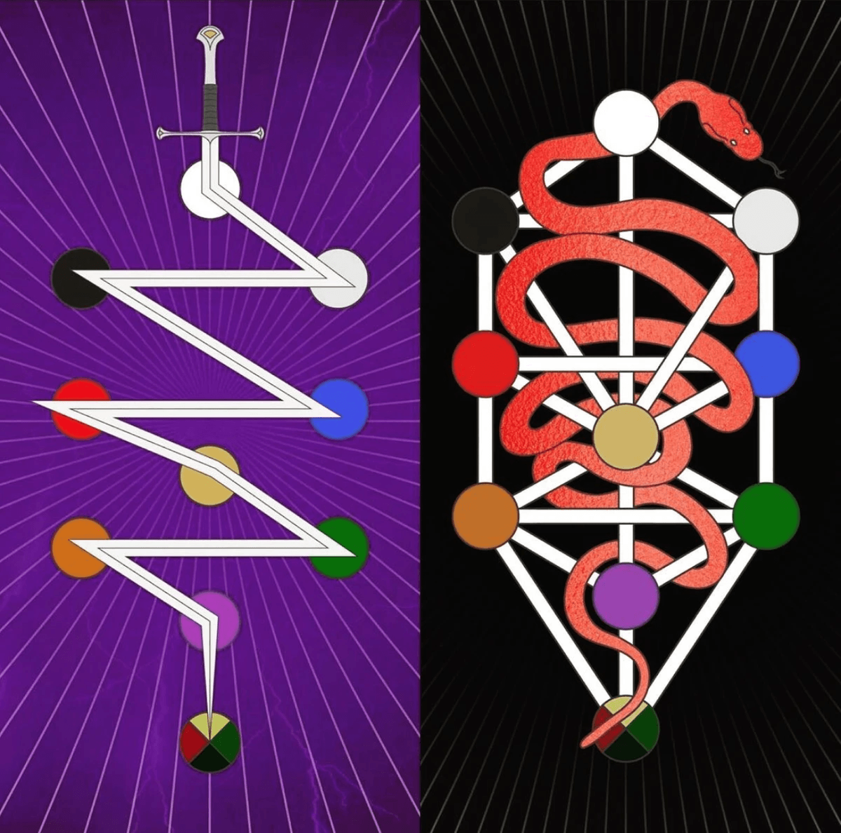 Lightning path descent and the ascent of the serpent path