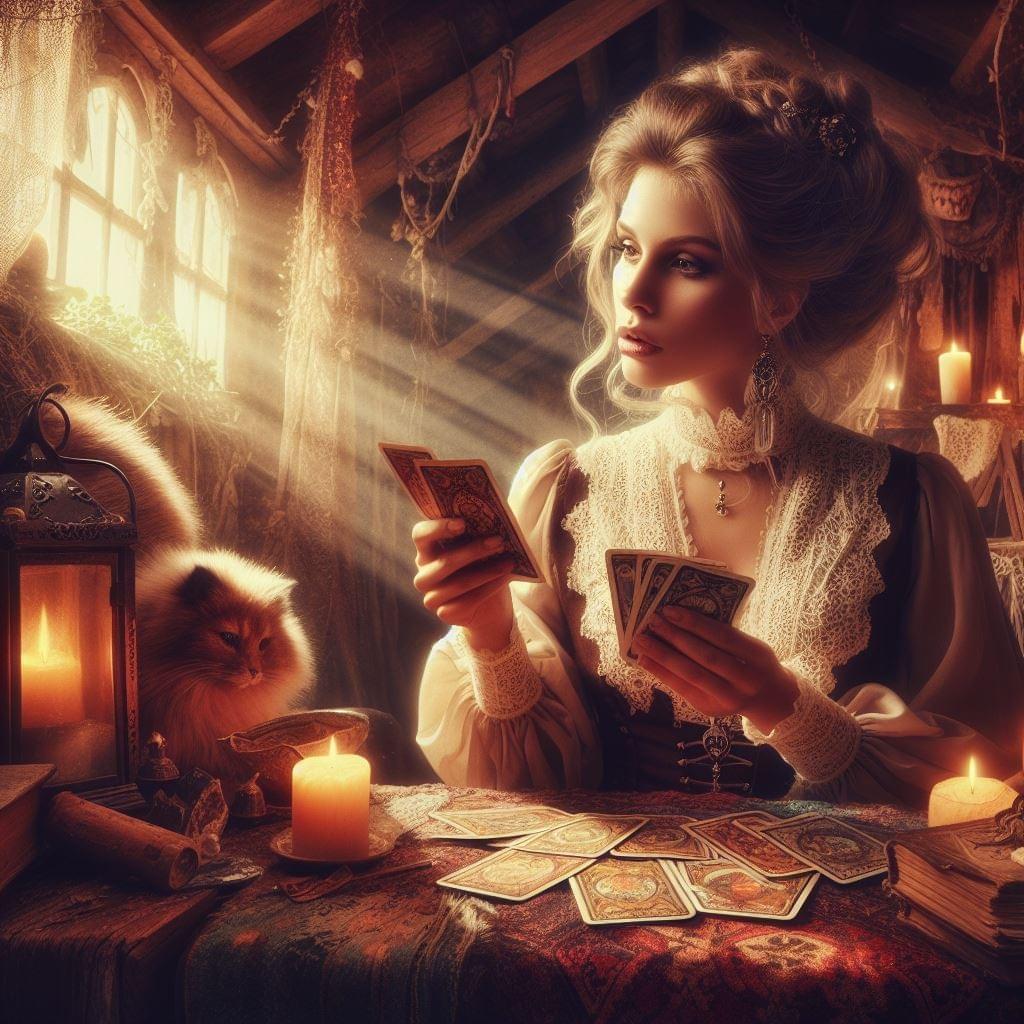 Tarot reading imagery
