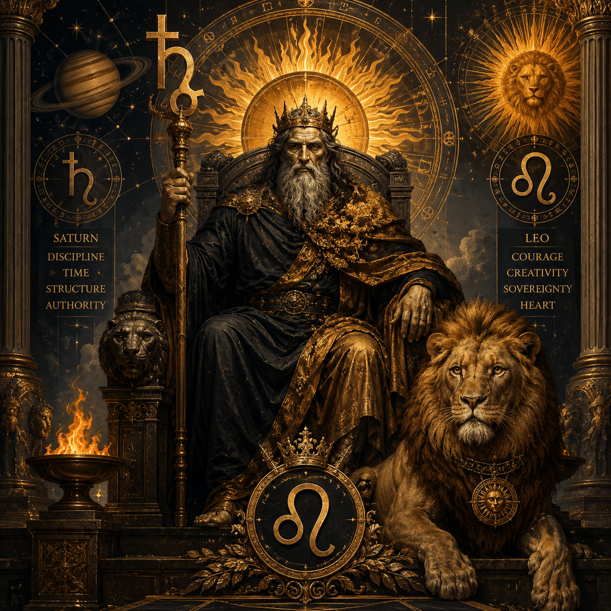 Saturn in the house of Leo imagery