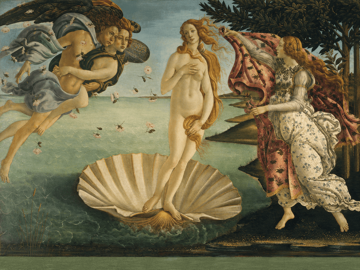 Botticelli’s famous image of Venus emerging from the sea,