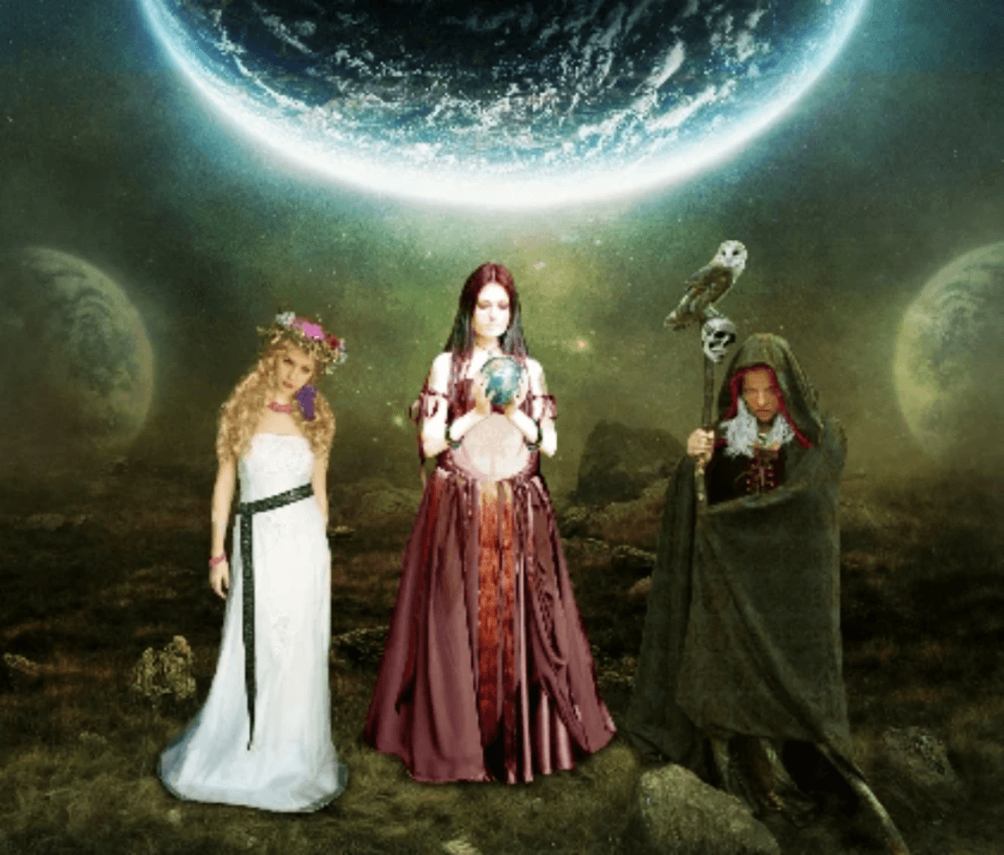 Maid-Mother-Crone triple goddess imagery