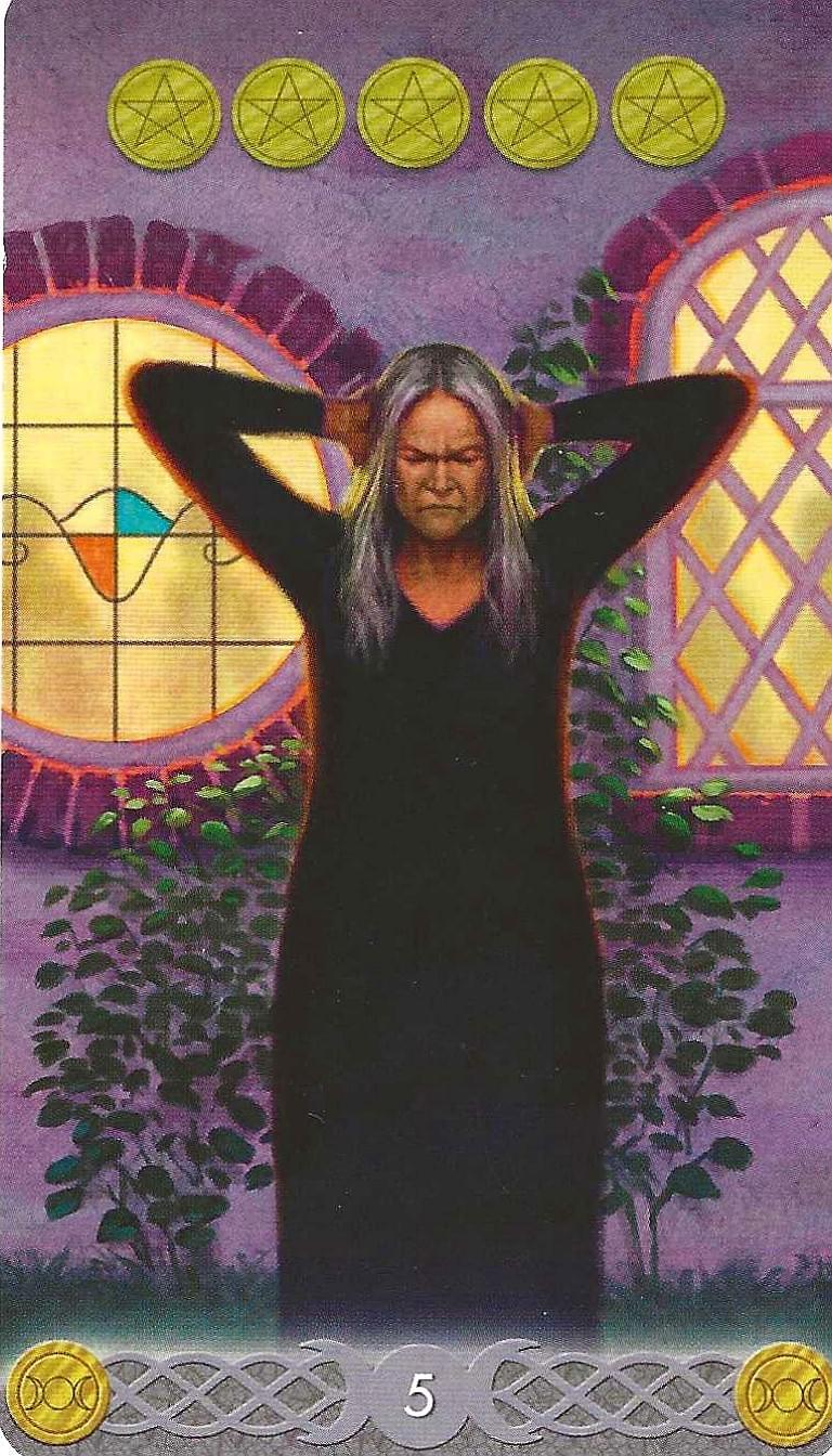 5 of Pentacles-Triple Goddess Tarot
