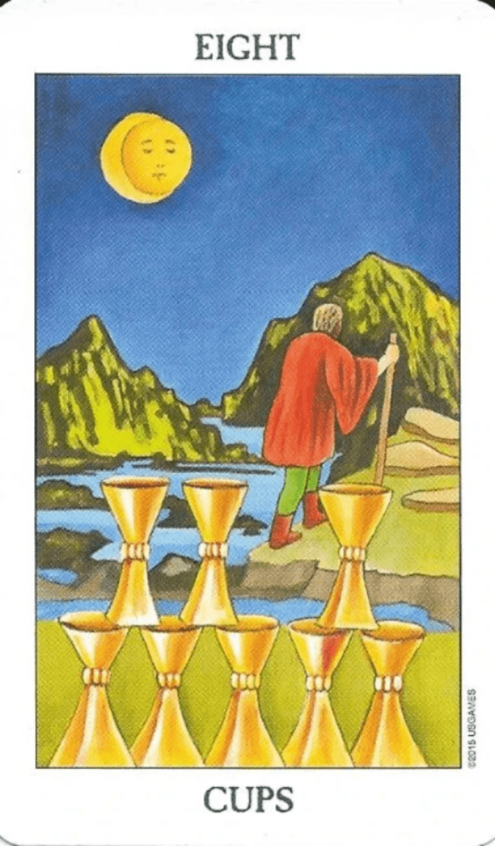 Rider-Waite-Smith Tarot- Eight of Cups