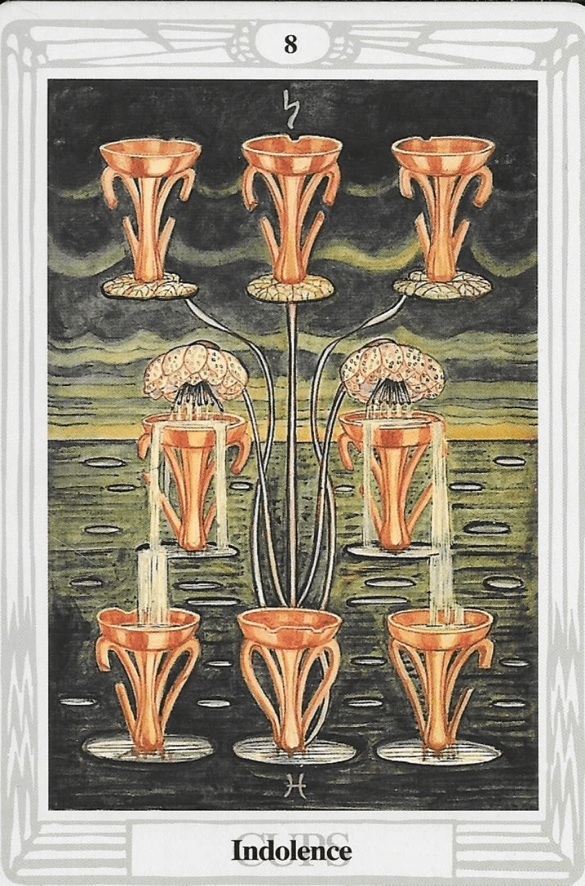 Thoth Tarot- 8 of Cups- Indolence