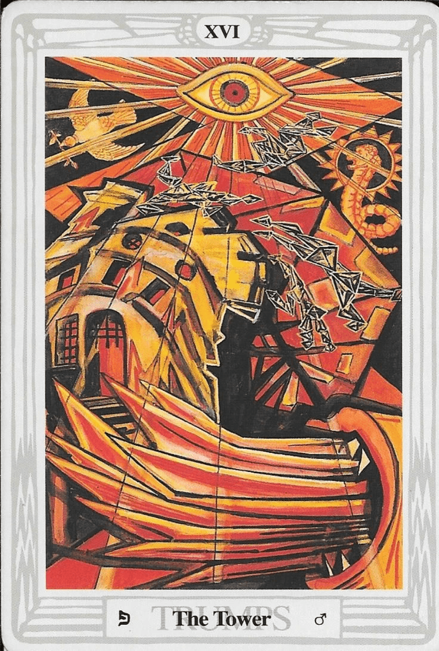 The Tower-ATU 16-Thoth Tarot