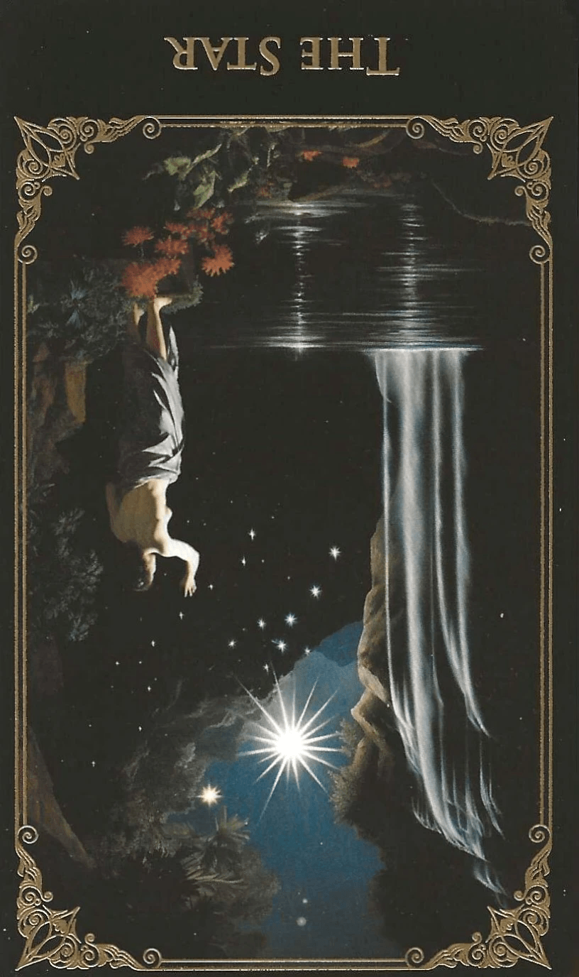 The Baroque Tarot- key 17-The Star-reversed image