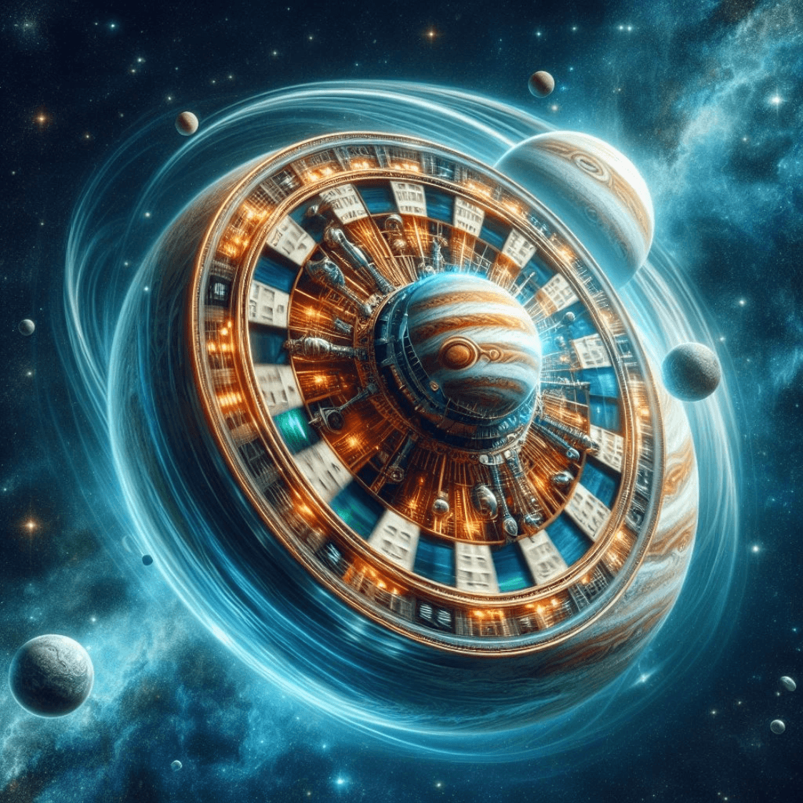Cosmic Roulette wheel imagery