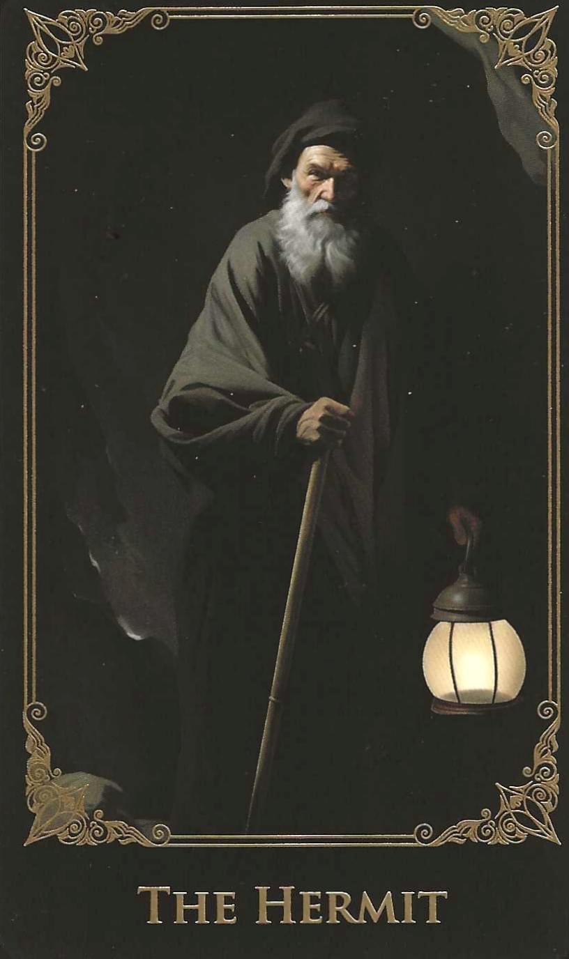 The Hermit -Key 9-The Baroque Tarot The Hermit -Key 9-The Baroque Tarot