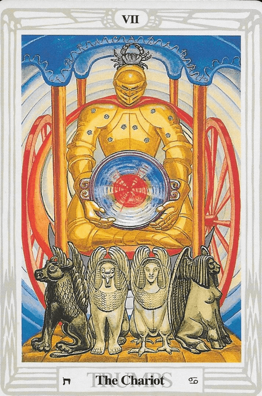 Thoth Tarot-ATU 7-The Chariot -Willpower-Determination-Direction