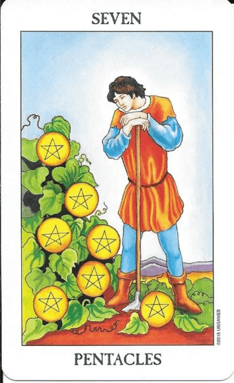 Rider-Waite-Smith Tarot- 7 of Pentacles