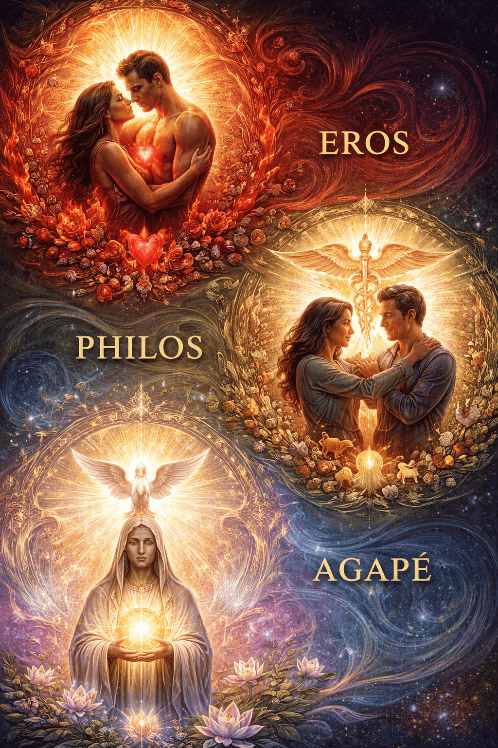 The three states of love imagery