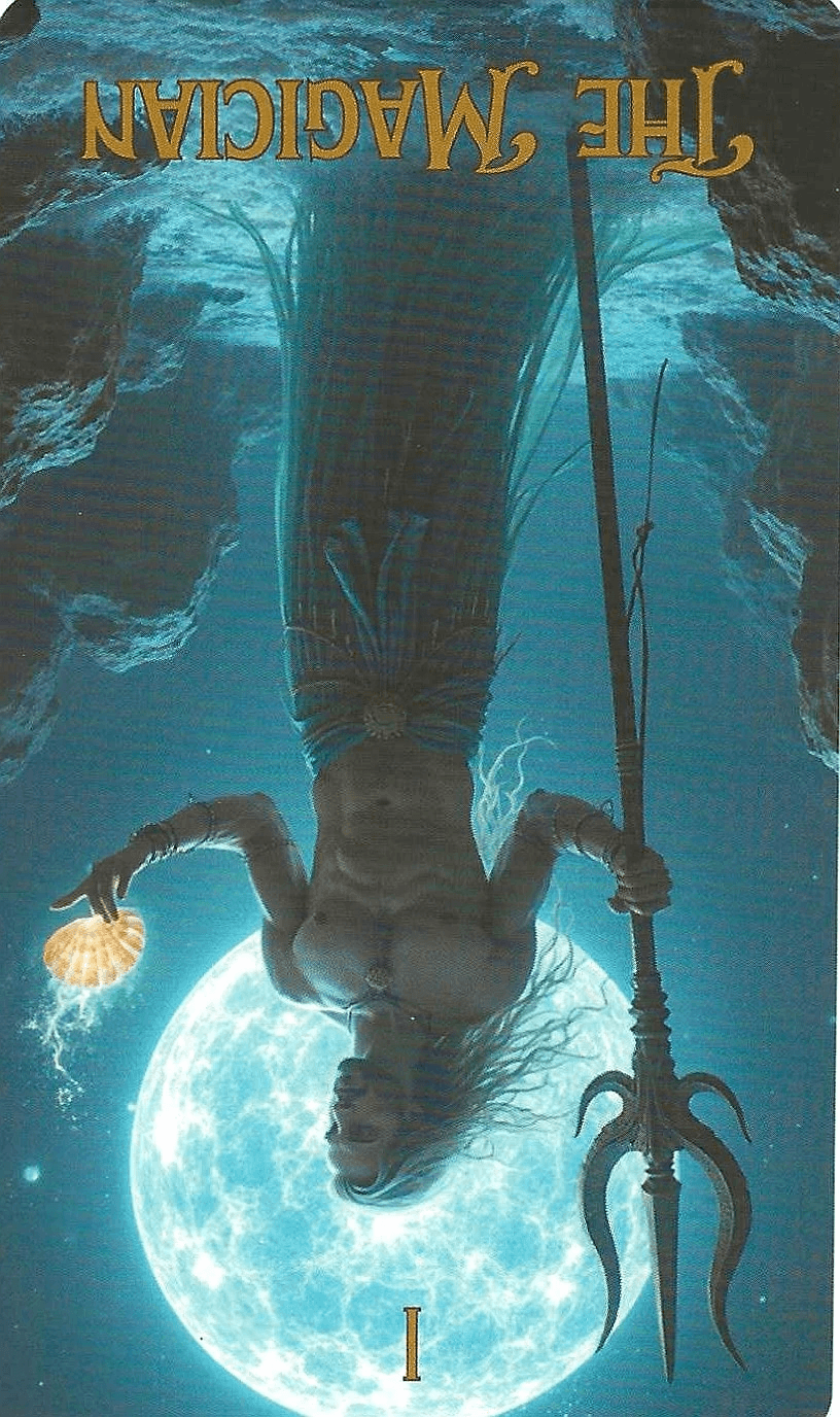 The Magician-Key 1-The Ocean Tarot-reversed imagery