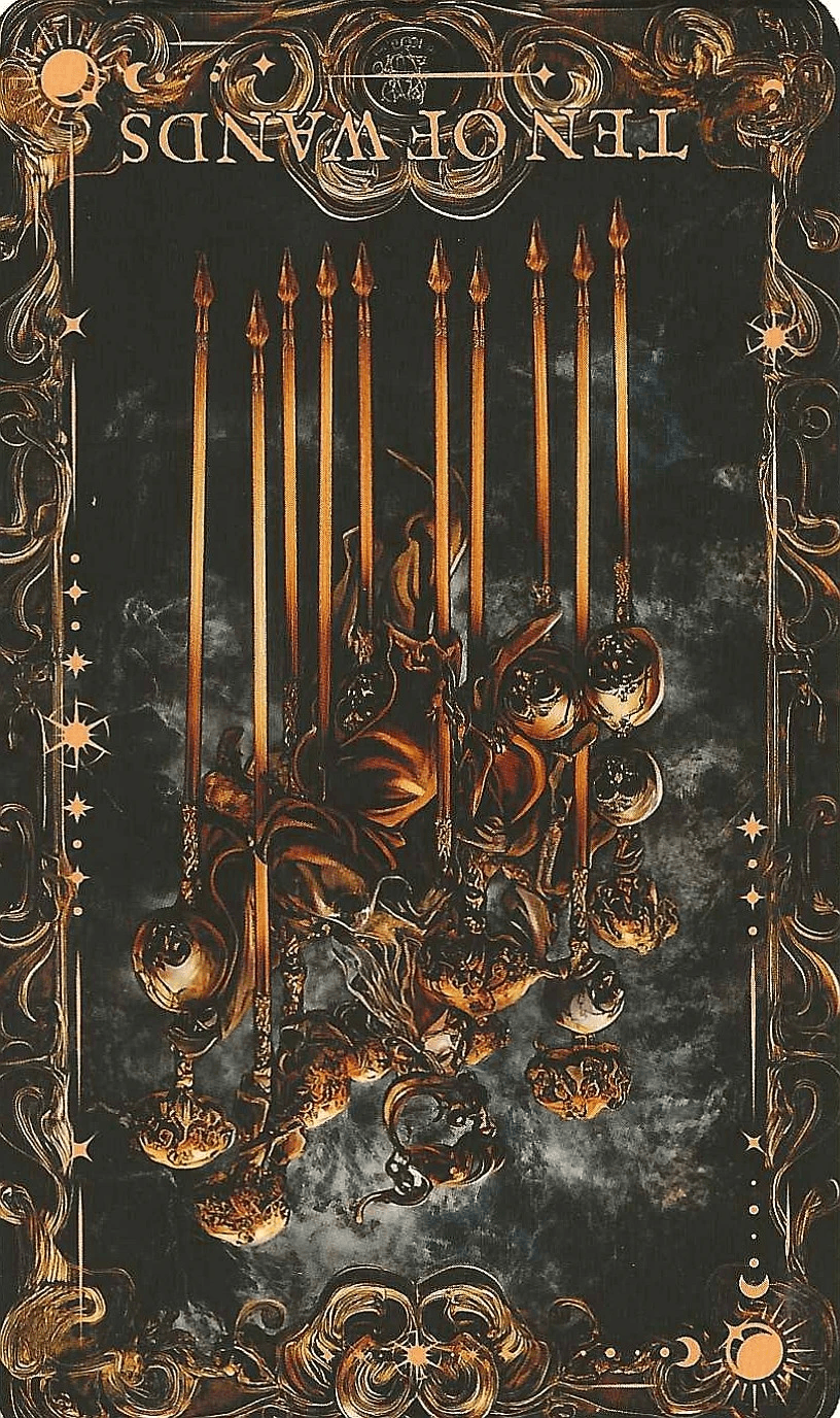 Ten of Wands-The Arcane Tarot-reversed