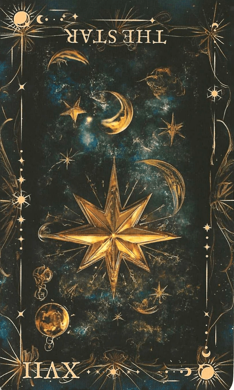 The Star- Key 17- The Arcane Tarot inverted imagery