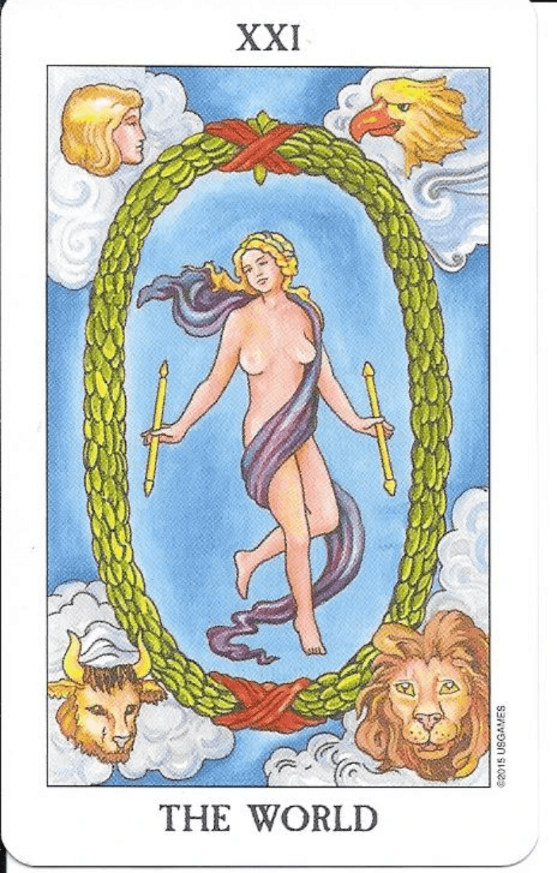 The Rider-Waite-Smith Tarot- Key 21-The World