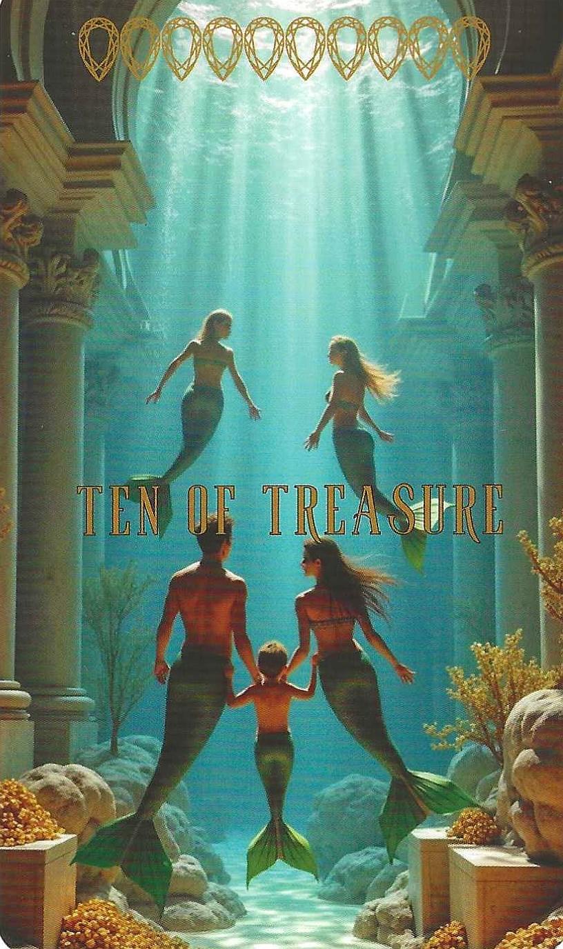 Ten of Treasure-The Ocean Tarot