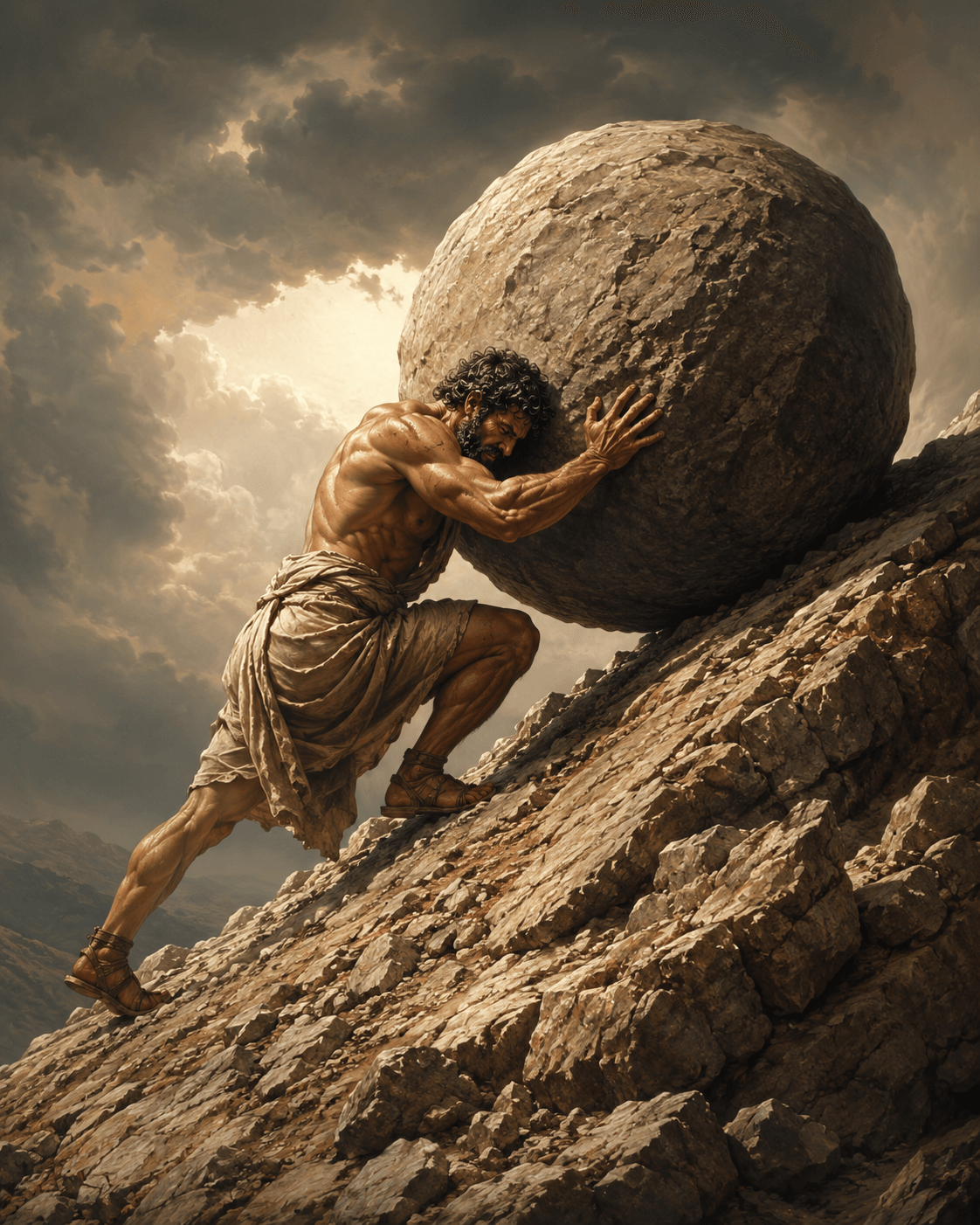 Sisyphus and the burden of repetition imagery