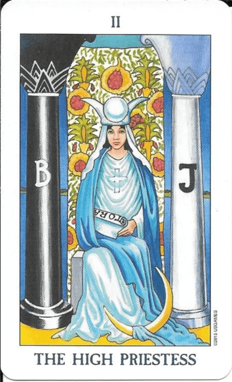 The Rider-Waite-smith Tarot- Key 2-The High Priestess