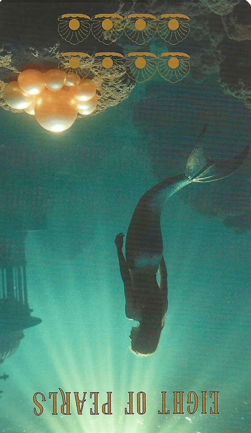 The Ocean Tarot- Eight of Cups-reversed imagery