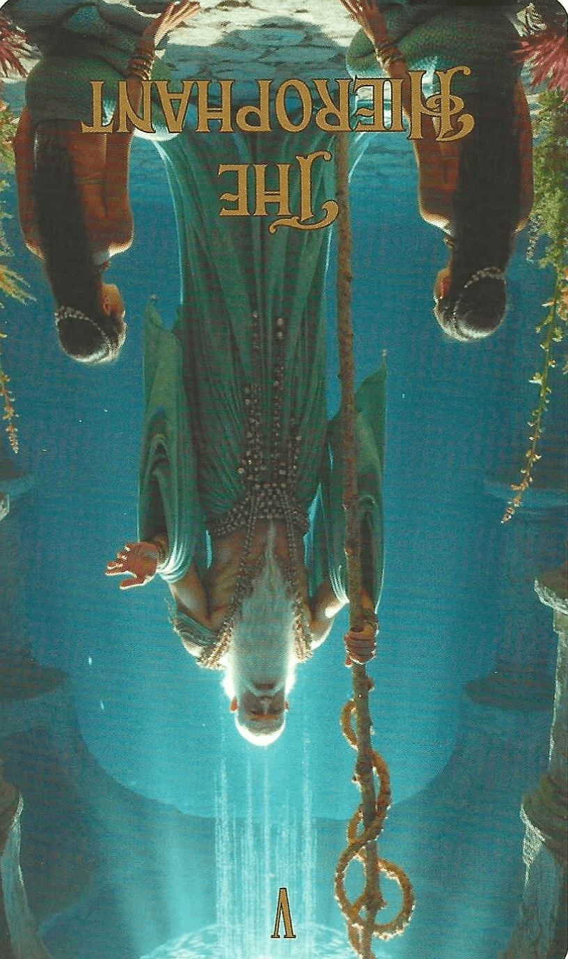 The Hierophant- Key 5-The Ocean Tarot-Reversed