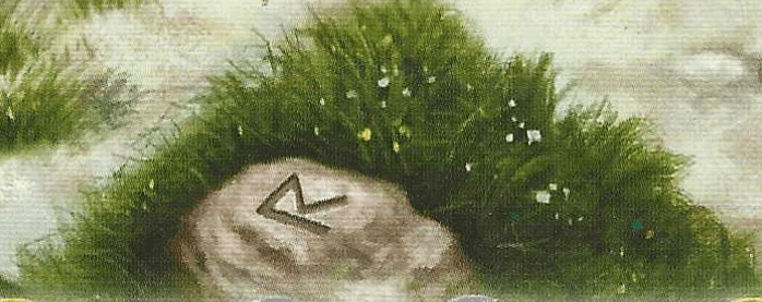 The Rune imagery of the 2 of Pentacles-Triple Goddess Tarot