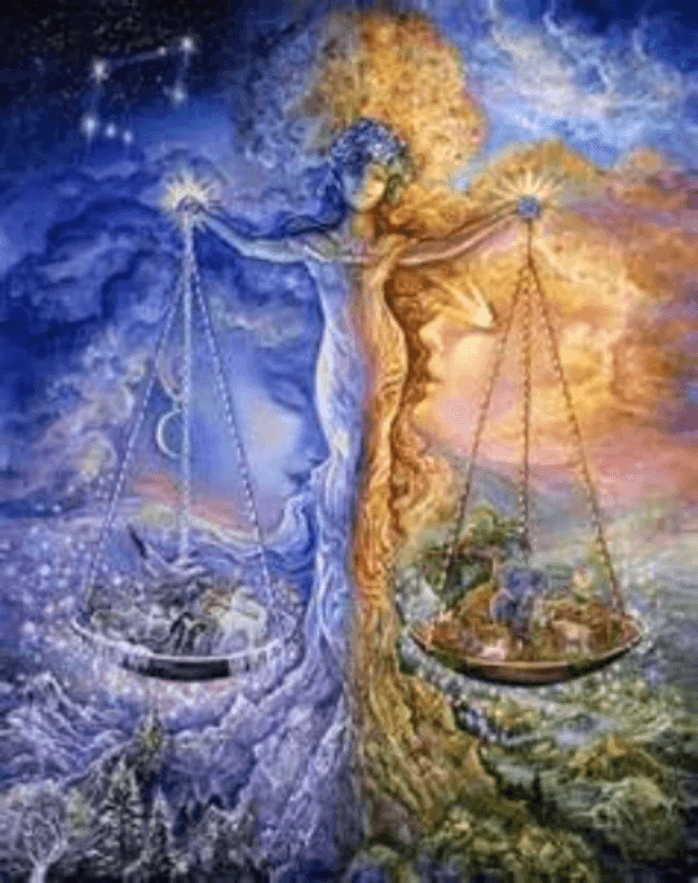 Libra scales of justice symbolism