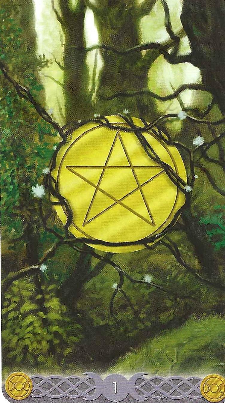 The Ace of Pentacles-Triple Goddess Tarot