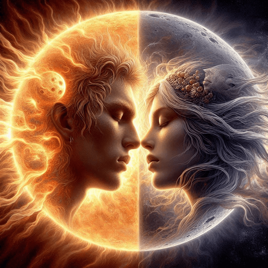 The Sun and the Moon as lovers